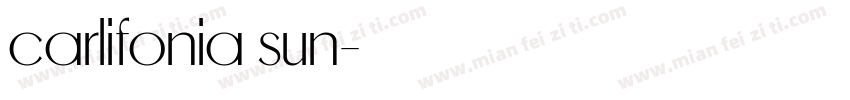 carlifonia sun字体转换